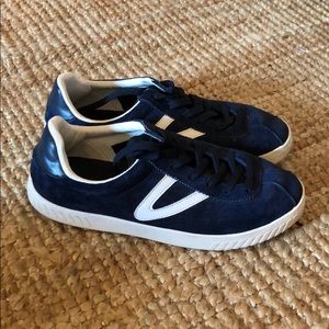 Tretorn Camden Navy Suede Sneakers size 8